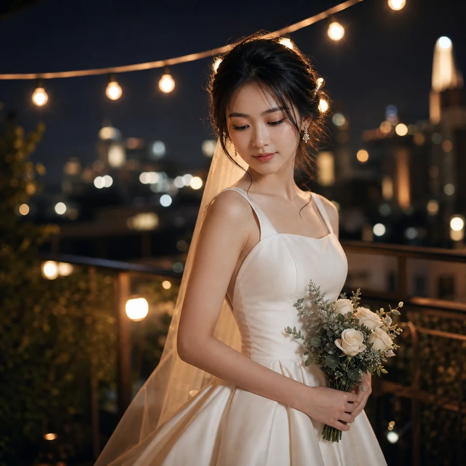 婚纱照电影夜景示例图